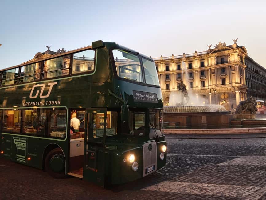 Rome: Nighttime Tour by Open-Top Bus - Audio Guide in 16 Languages: Learning While You Ride
