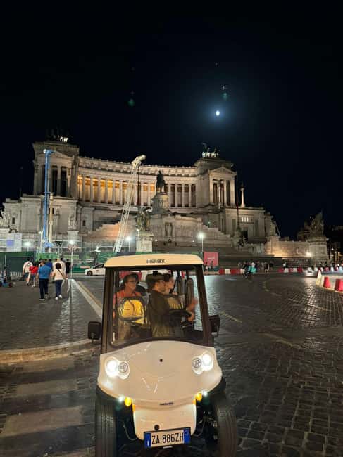 Rome: Nocturnal Golf Cart Tour - Piazzale Flaminio start: the easiest way to begin your Roman night