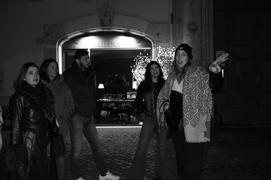 Rome: Paranormal Night Walking Tour & Secret Backstreets - The Fountain of the Mask: playful surfaces, serious stories