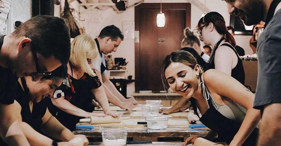 Rome: Pasta Making with Wine Tasting and Dinner in Frascati - Inside the old wine cave: tasting two wines where production began