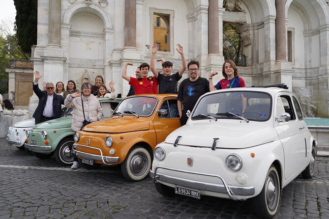 Rome Photography service with fiat 500 vintage car - Fontana dell’Acqua Paola: baroque drama with a big-picture angle