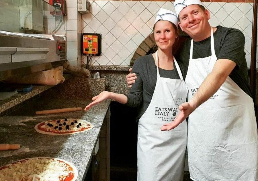 Rome: Pizza & Gelato Making Class with Wine & Limoncello - Your meal moment: wine, water, limoncello, then the fruits of your labor