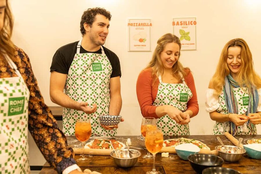 Rome: Pizza Making Cooking Class With Spritz Cocktails - Making Rome-Style Pizza: Knead, Top, Bake, Eat