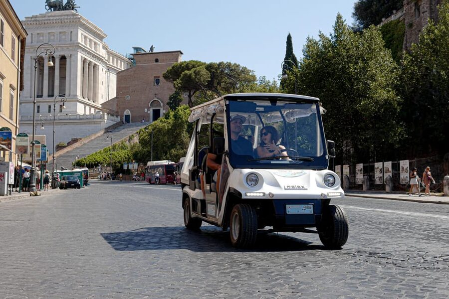 Rome: Private Customizable 3-Hour Golf Cart City Tour - Colosseum-area viewing: getting the ancient layout without the grind
