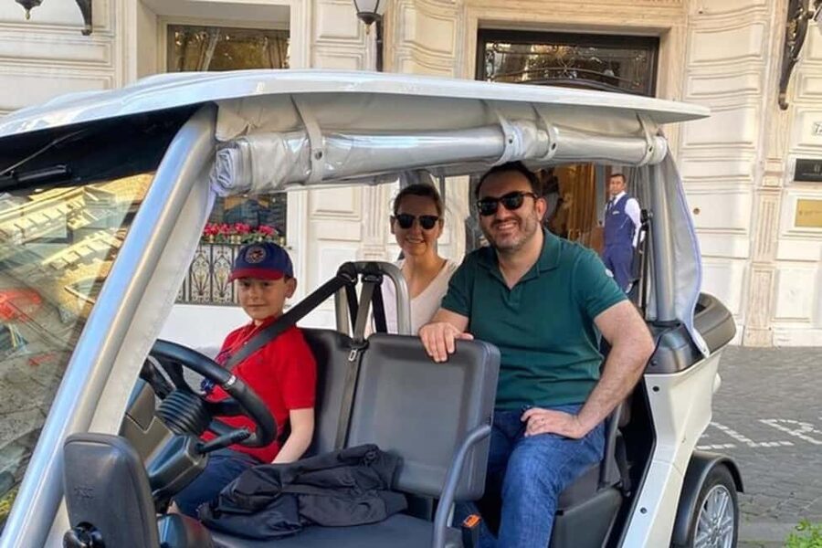 Rome: Private Golf Cart Tour with Artisanal Gelato Tasting - Pantheon Area: the story behind the round building