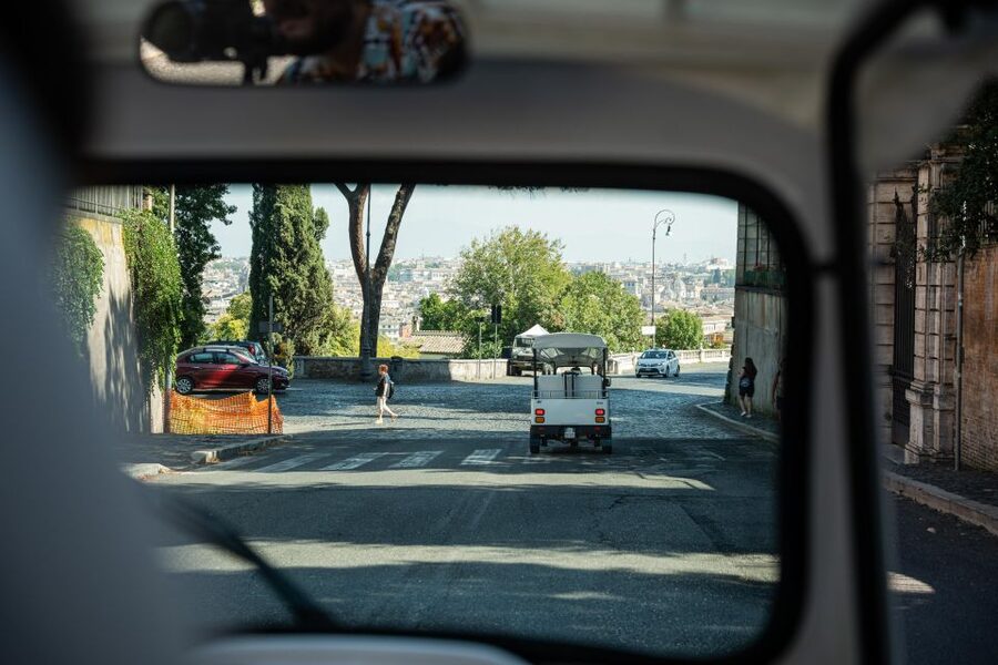 Rome: Private Tuk Tuk Tour with Hotel Pickup and Prosecco - Giardino degli Aranci and the Pyramid of Cestius: the Rome-between-the-moments section