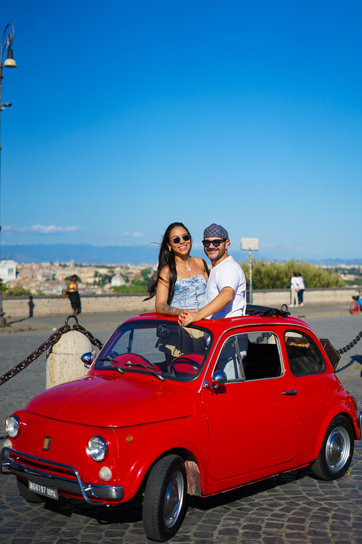 Rome Pro Photoshoot Service with Free Transport by Fiat 500 - Guides, Languages, and the Tone of the Experience