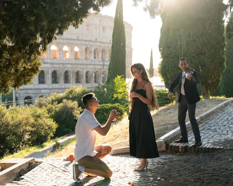 Rome: Romantic Proposal PhotoShoot - Meeting at Colosseo and starting at Largo Gaetana Agnesi