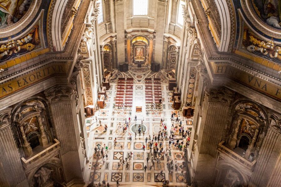 Rome: St. Peter's Basilica & Dome Entry Ticket & Audio Tour - Inside St. Peter’s Basilica: mosaics, Pietà, Baldacchino, and the popes
