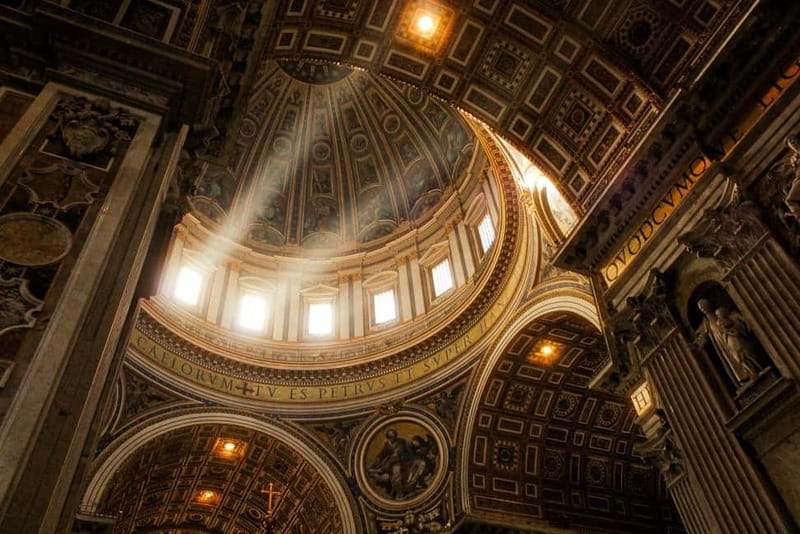 Rome: St Peter's Basilica Tour with Optional Dome Access - St. Peter’s Basilica interior: Mosaics, columns, and papal tombs