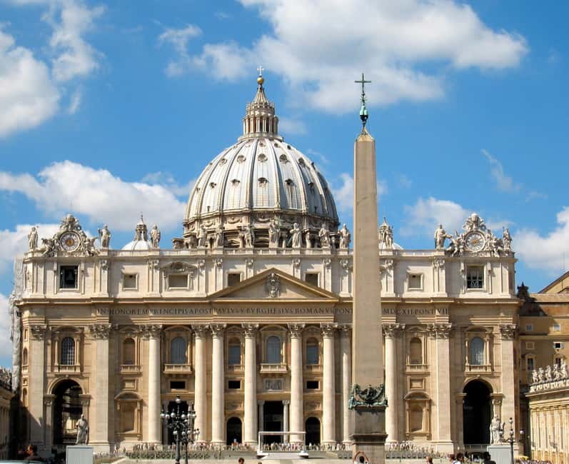 Rome: St.Peters Basilica, Tombs & Dome Tour Entry Ticket - Optional Dome Access: Elevator Up, Steps In, Views Out