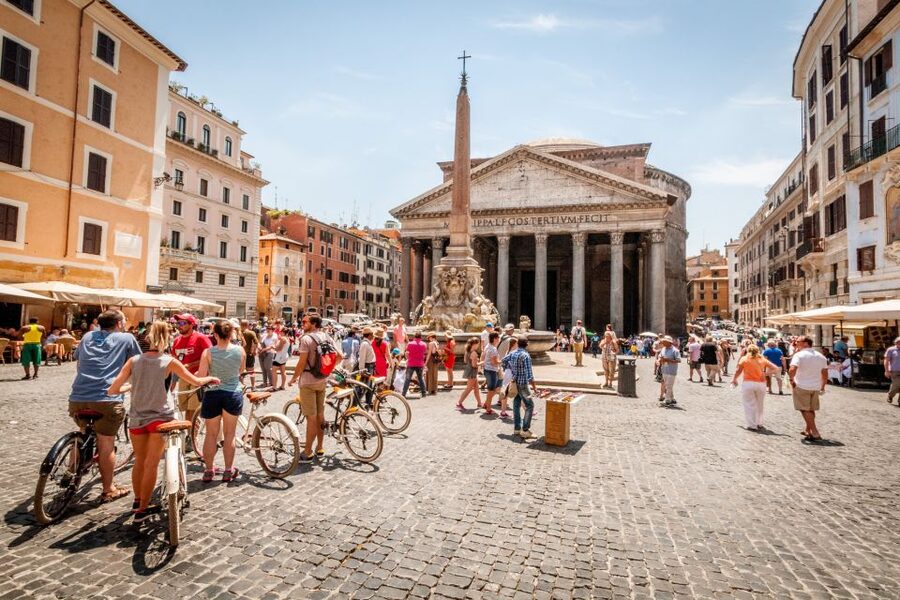 Rome: Standard or E-Bike Highlights Guided Tour - Cruiser Bikes, Headsets, and How the 3-Hour Ride Works