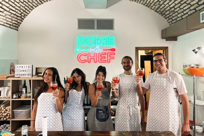 Rome Tipsy Cooking Class: Make Pasta and Mix 3 Spritz Cocktails - Logistics that affect your day: where you meet and how it ends