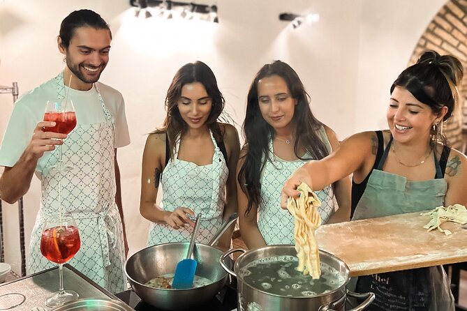 Rome Tipsy Cooking Class: Make Pasta and Mix 3 Spritz Cocktails - The spritz sequence: mixing Aperol, Hugo, and Limoncello cocktails
