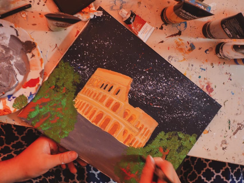 Rome: Tipsy Painting Class with Fine Wine and Arts - The pace, timing, and who this small-group class fits