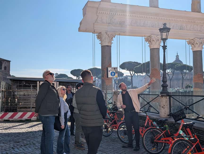 Rome: Top 10 Highlights Guided Tour by Bike or E-Bike - Temple of Hadrian: a stop for the details people love