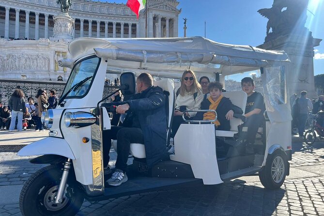 Rome:Tuk-Tuk Private Tour of the City Center - Forum Boarium Drive-By: Temples Without the Stress