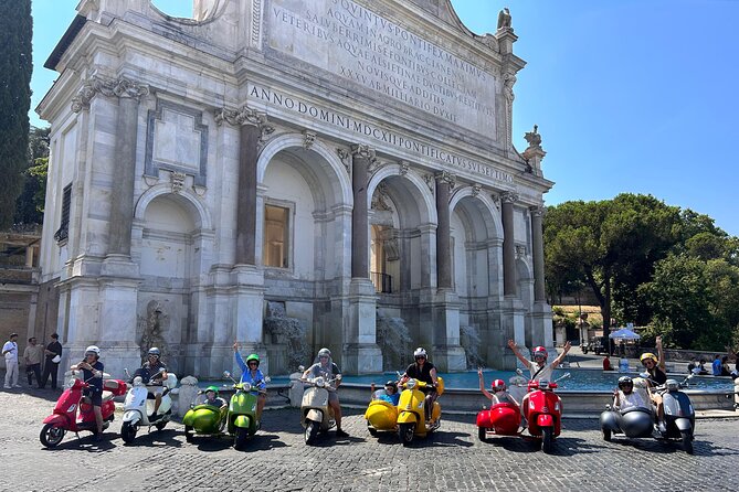 Rome Vespa Sidecar Tour — 90-Minute City Highlights Tour - Stop 1: Colosseum photos without spending your whole day in lines