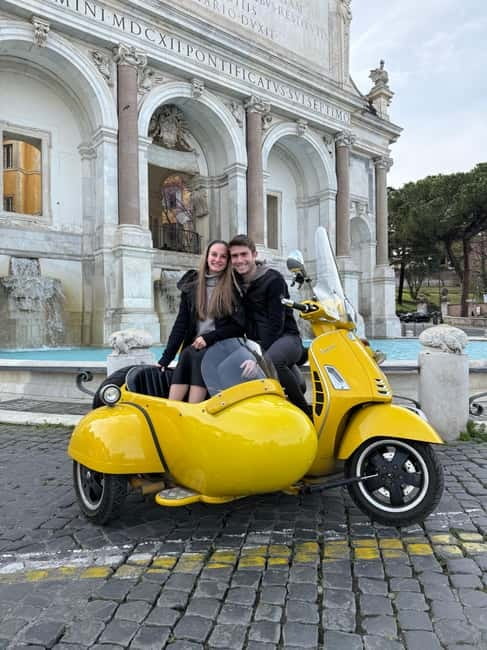 Rome Vespa Sidecar Tour: 90-Minute Panoramic Experience - Fontana dell’Acqua Paola: The Fountains Break You’ll Actually Remember