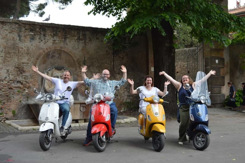 Rome: Vespa tour “When in Rome” with Dessert and Photography - Colosseum Visit Time: Close Up, No Marathon Required