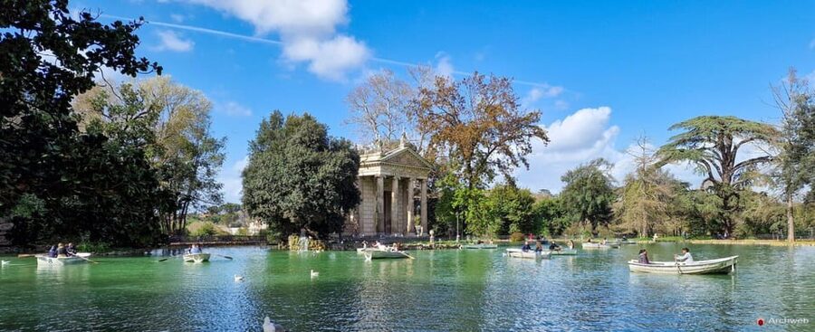 ROME: Villa Borghese Lake tour by boat with independent rowing + aperitif - Where to Meet the Staff Under the Roman Arch of Settimino Severo