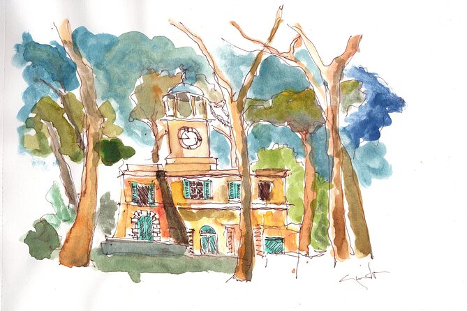 Sketching in Rome Villa Borghese Private lesson with Guido - Price and value: $72.01 for 2.5 hours with tools included