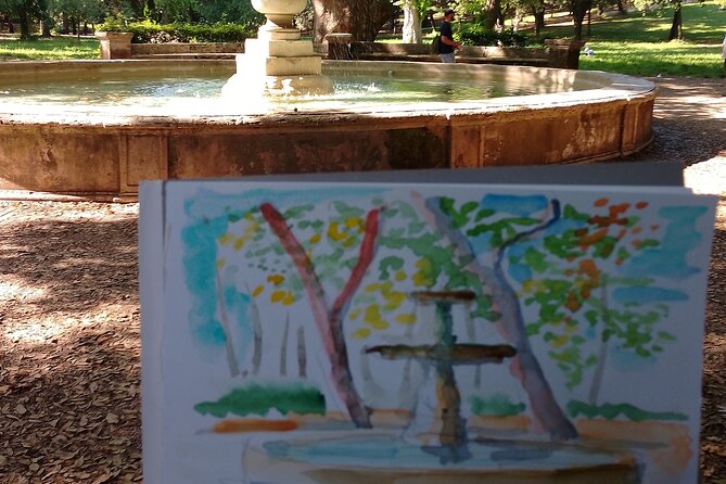 Sketching in Rome Villa Borghese Private lesson with Guido - Practical tips to get better results fast