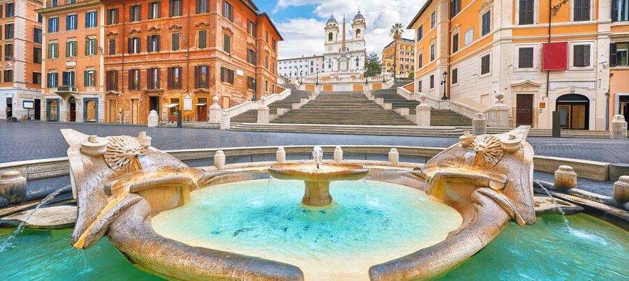 The Marvels of Rome: A Journey through Time and Landmarks - Piazza di Spagna: Spanish Steps area with context, not chaos