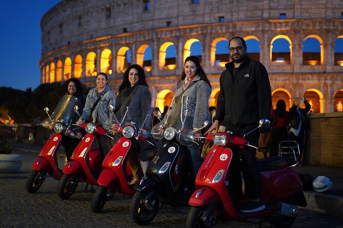 Vespa Scooter Night Tour in Rome with Professional Photographer - Bocca della Verità and Piazza Venezia: old legends meet modern streets