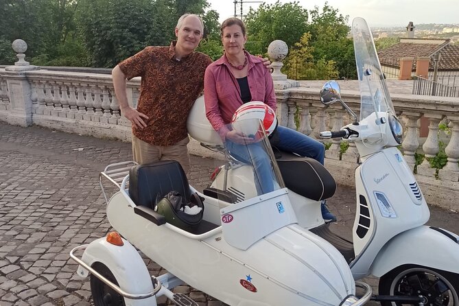 Vespa Sidecar Tour at Day/Night with Pickup - Orange Tree Garden on Aventine Hill: the calm break
