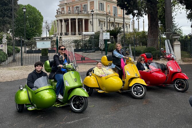 Vespa Sidecar Tour in Rome - Pincian Terrace and Villa Borghese Panoramas: Where Rome Looks Huge