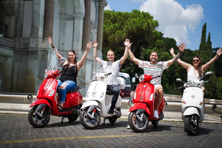 Vespa tour with Professional Photoshoot - From the Colosseum photo stop to your first scooter move