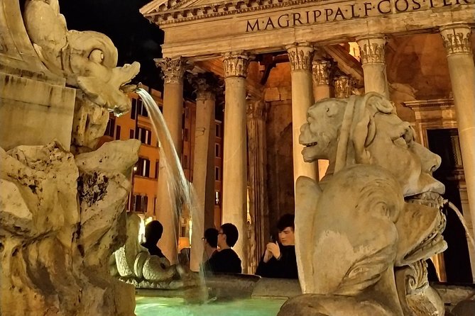 Walk the magic of Rome at night - Pantheon exterior at night: the Roman period you can spot fast